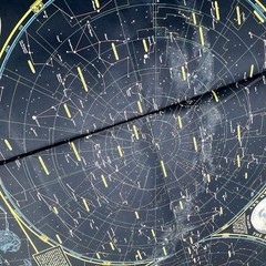 Vintage 1970 The Heavens National Geographic Poster Star Chart Map, 23” x 35”