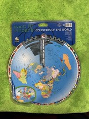 Countries of The World Interactive Geography Fact Finder Map Wheel – Rare Find