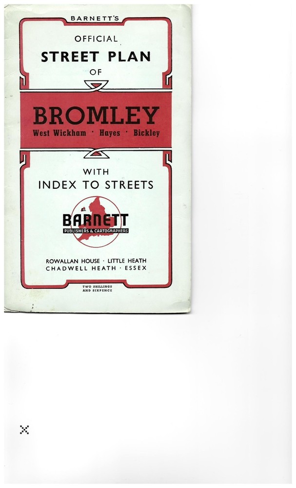 BROMLEY street plan – by Barnett’s circa 1965