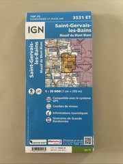 IGN Map 3531 ET Saint-Gervais-Les-Bains Tour du Mont Blanc
