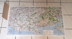 Vintage Geographia New Map of BOURNEMOUTH and District. 2 Miles to 1 Inch.