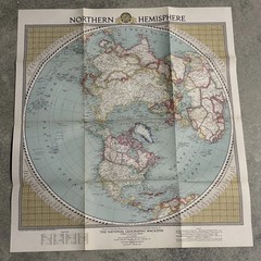 National Geographic February 1946 plus Map Northern Hemisphere NICE