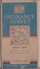 Ordnance Survey (OS) 1:25,000 First Series Map Sheet 42/03 (SP 03) Stanway