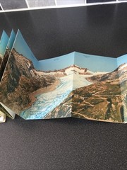 Relief-panorama of the Rhone Glacier in twelve colour offset print fold out map