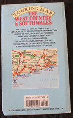 GEOGRAPHIA TOURING MAP, The West Country & South Wales, 1989