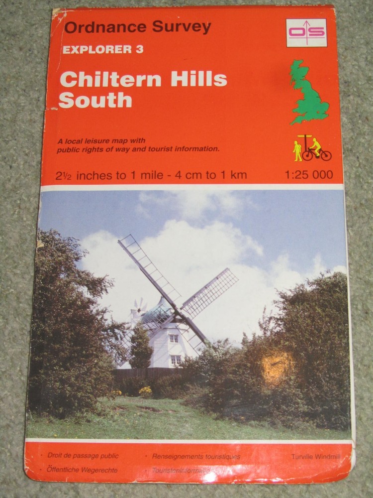 Ordnance Survey Explorer 1:25,000: Sheet 3 / 172 Chiltern Hills South – 1994 edn