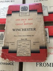 1950/60s Joblot. 5 x 7th Series CLOTH 1” maps (Job D4)