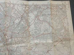Vintage OS Map – Sheet TQ 36 – CROYDON, BECKENHAM, SELSDON area – 1952