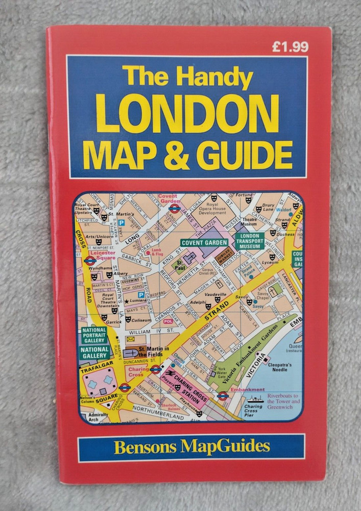 The Handy London Map and Guide, Bensons MapGuides 1997 4th Edition