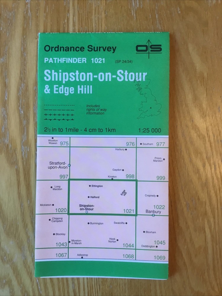 1983 Ordnance Survey Pathfinder Map 1021 SP 24/34 Shipston-on-Stour & Edge Hill