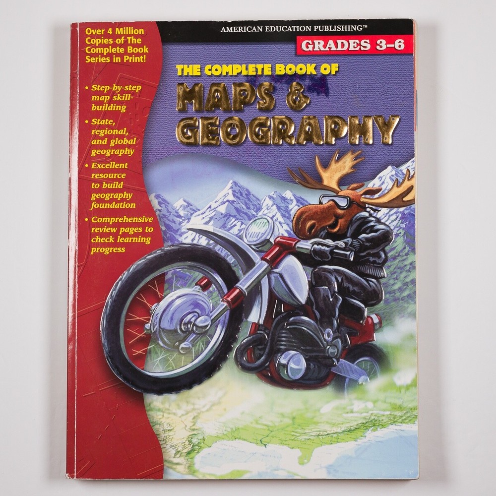 The Complete Book Of Maps And Geography Grades 3-6 Elementary Paperback Workbook