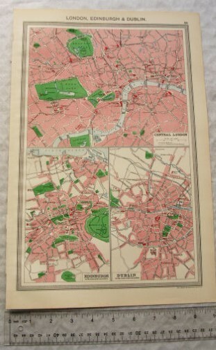c1907 Harmsworth Plate No. 44 London, Edinburgh & Dublin