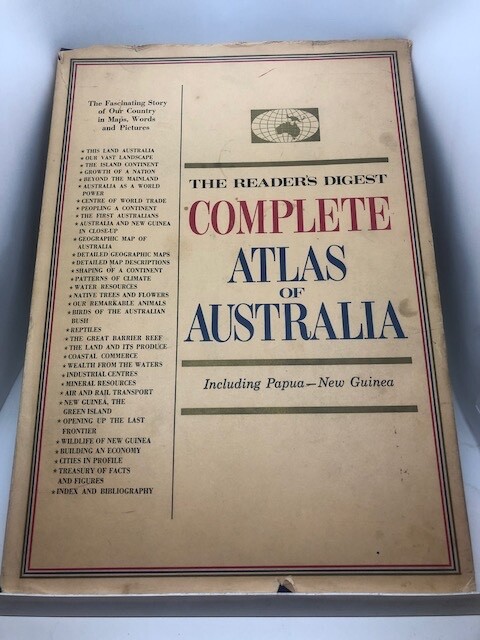 Reader’s Digest Complete Atlas of Australia (Hardcover 1968) & Poster