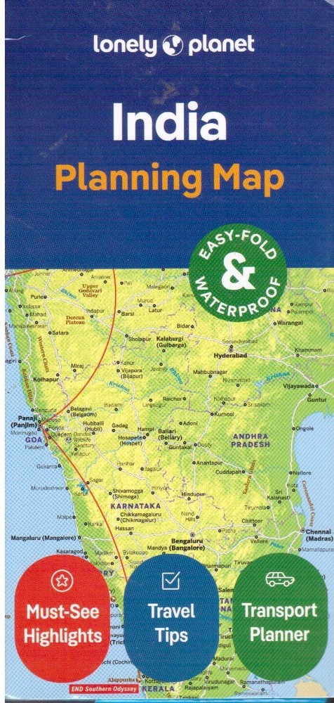 Lonely Planet India Planning Map NEW