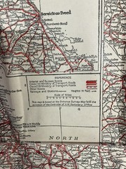 Large , Geographia Vintage Map Northern Counties Uk RARE