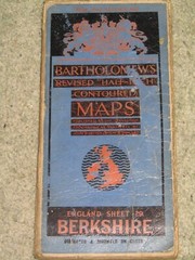 Bartholomews Revised Half Inch Map: sheet 29 Berkshire – 1929 on dissected cloth