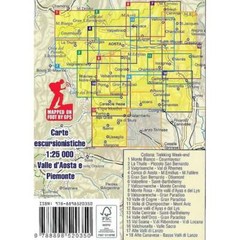 Italy Alps Valtournenche Monte Cervino walking hiking skiing map & guide 7 1:25K