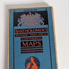 Bartholomew’s Revised Half-Inch to 1 Mile Contoured Map 2 Devon Dartmoor Vintage