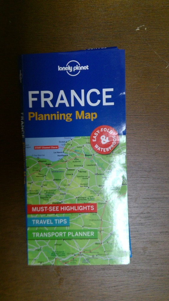 Lonely Planet France Planning Map Easy Fold and Waterproof 1st edition 2017