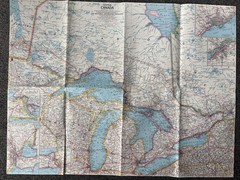 National Geographic Magazine Paper Map Of Central Canada 1963 Atlas Plate 24
