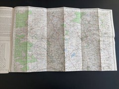 OS ONE INCH RED MAP SHEET 77 HEXHAM cir 1964