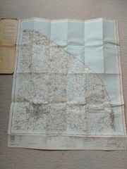 OS National Grid 7th series sheet 126 Norwich linen-backed 1954