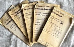 5x 1970s OS Maps: Peterborough, Boston & Spalding, Nottingham, Skegness (B)