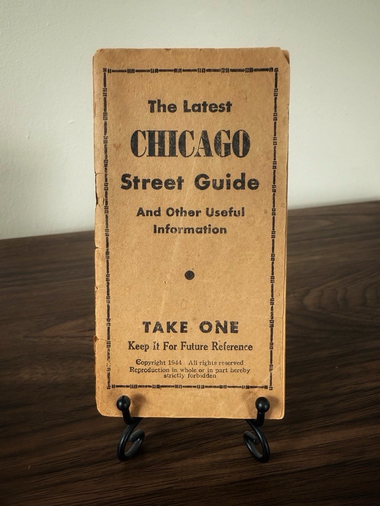 Vintage & Rare Chicago Street Guide From 1948