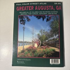 Greater Augusta GA 1998 Accurate Maps Atlas Street Guide Georgia Road Map