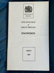 Ordnance Survey, 1 Inch Paper Map, Snowdon, no: 107, Library Ed, 1960’s