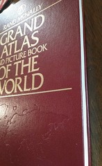 Vintage Rand McNally Grand Atlas And Picture Book Of The World – Leather 1977
