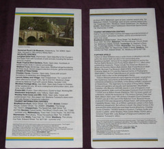 Bath, West Wiltshire, 2 x mini-guide leaftets, map, tourist info, 1980s vintage