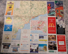 Original NICE City MAP South of France Town Plan 1984 vintage Cote d’Azur