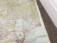 OS map Eastbourne Sheet 183 New Popular Edition One-inch 1946