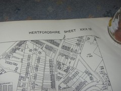 WW2 Vintage Ordnance Survey Map XXIX Herts Sheet 29.12 Hertford Ware 1938 1941