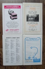 5x Barnetts Street Plan With Index Vintage Map