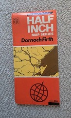 DORNOCH FIRTH Bartholomew Half Inch Cloth Map No 59 Cromarty Golspie Shin