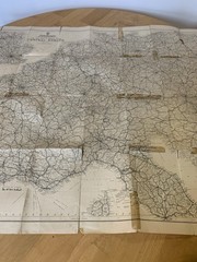 Vintage Autocheques Road Map Of Central Europe Pre Decimal Folding Motor Map