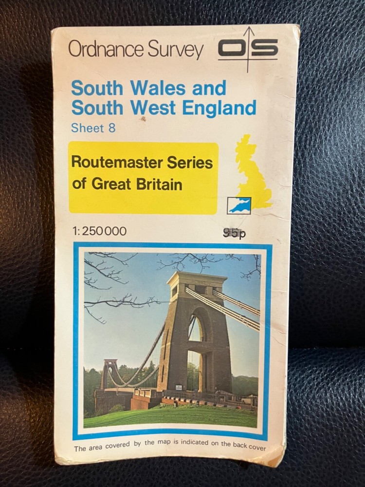 Ordnance Survey, Routemaster Map 8 South West England And South Wales, 1978