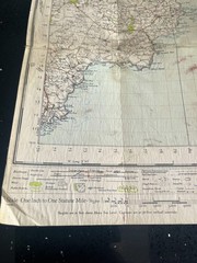 Vintage Ordnance Survey One Inch Cloth Map, Truro & Falmouth, no 190, 1946