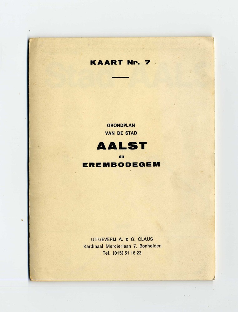 AALST City Map vintage 1970’s (Belgium)