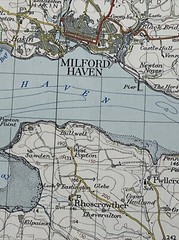 Vintage OS One Inch Map – Pembroke, Sheet 151, 1952, On Cloth – Ordnance