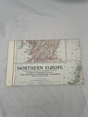 Vintage National Geographic Map Northern Europe August 1954