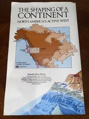 The Shaping of a Continent National Geographic August 1985, Geology, Poster, Map