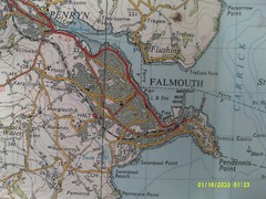 Ordnance Survey One-Inch Map. Sheet 190. TRURO and FALMOUTH. Good.