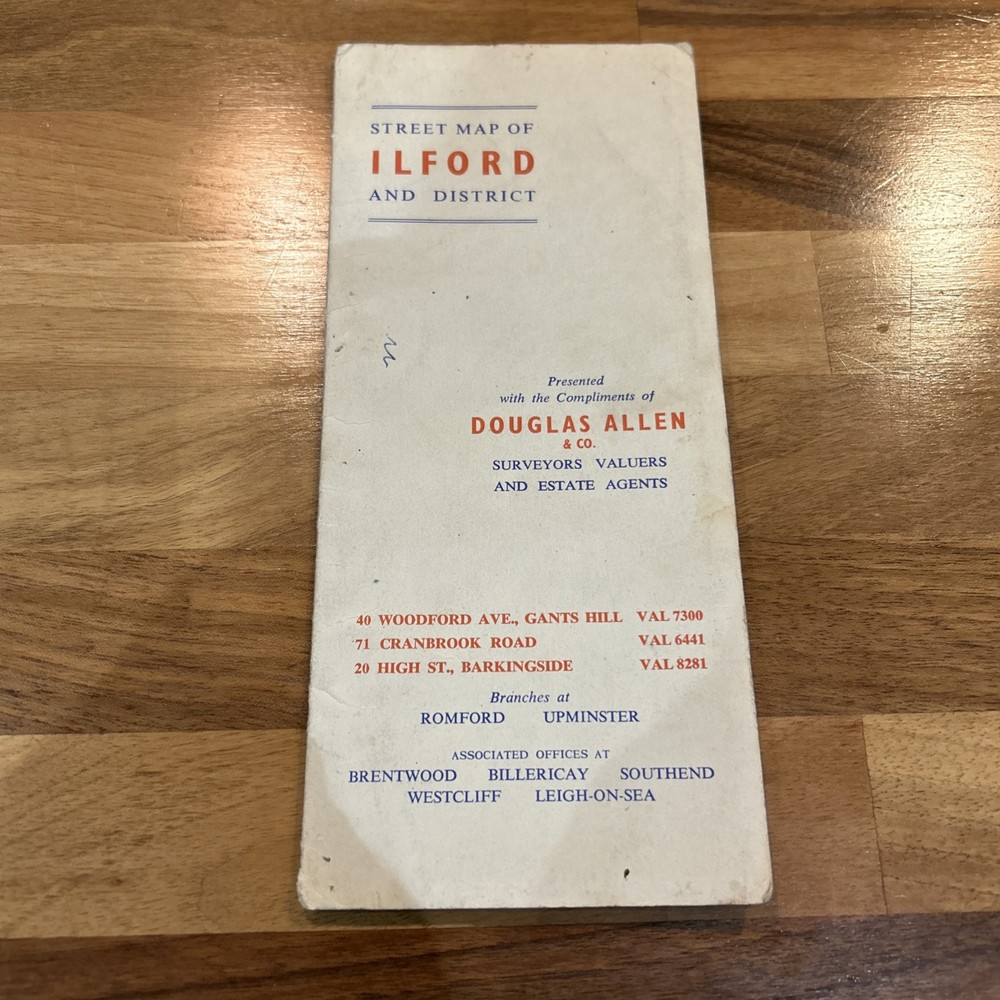 ILFORD Street Map 1970s? Advertising Hainault