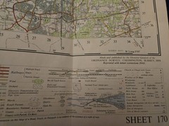Vintage 1959 Ordnance Survey One-Inch Map of Great Britain London S.W. Sheet 170