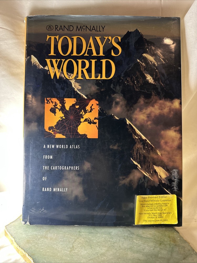 Today’s World : New World Atlas the Cartographers – Rand McNally (DJ, 1992, HC)
