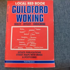Local Red Book GUILDFORD WOKING Street Maps 10th Revision PB Book VGC