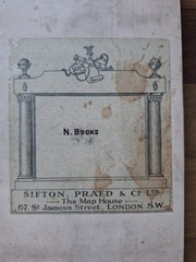 Vintage Sefton Praed Cloth Backed Folding Map Of Northampton Bedford